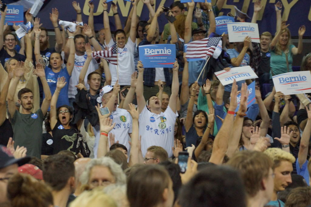 The bellowing Seattle crowds that gathered to see Sanders showed that he certainly 