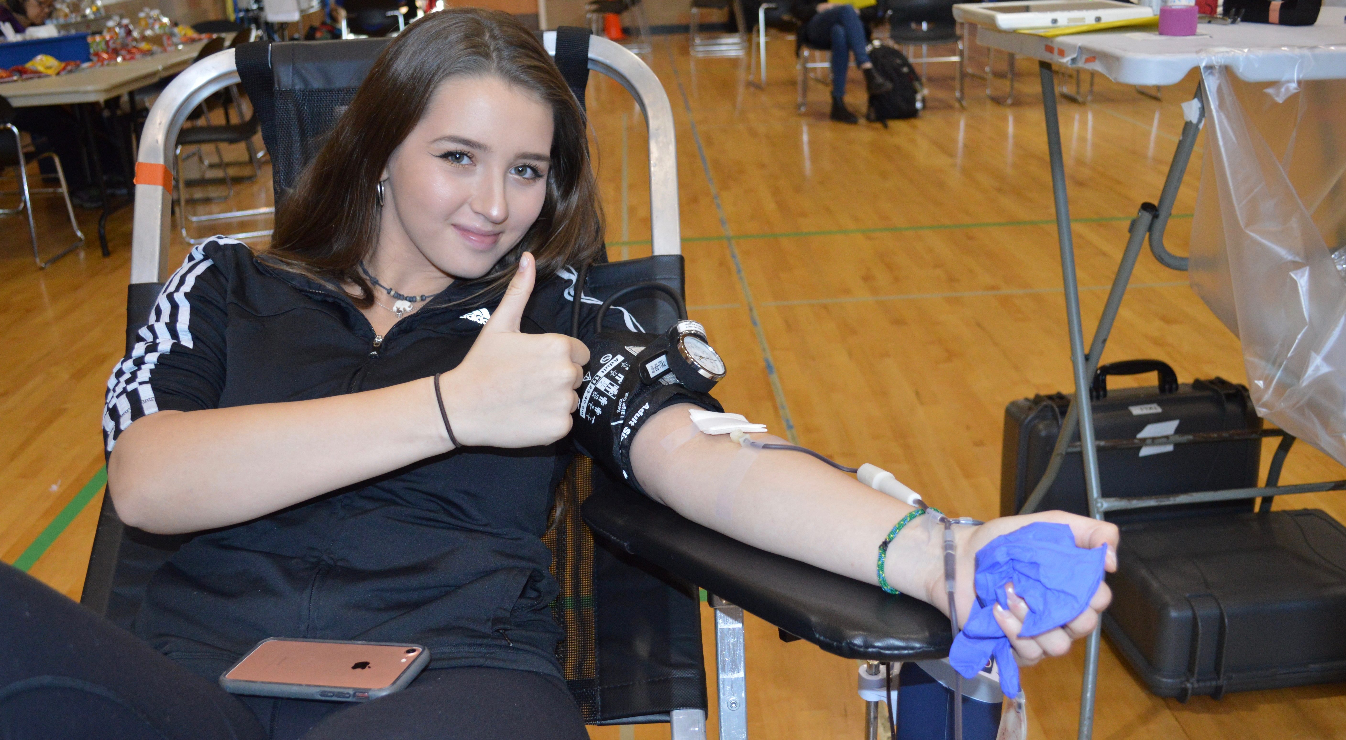 Roosevelt gives blood!