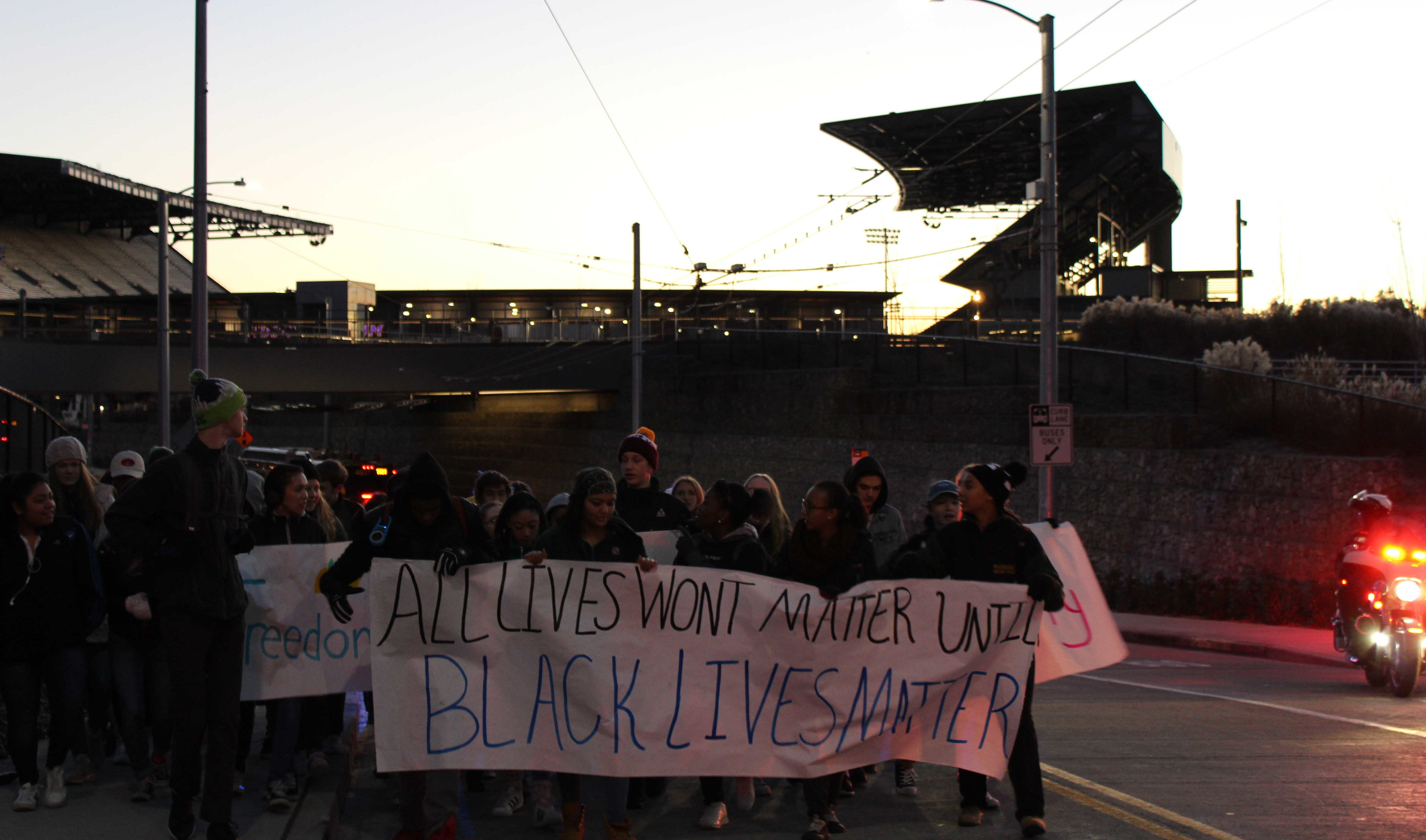 Students march in honor of Martin Luther Kings legacy